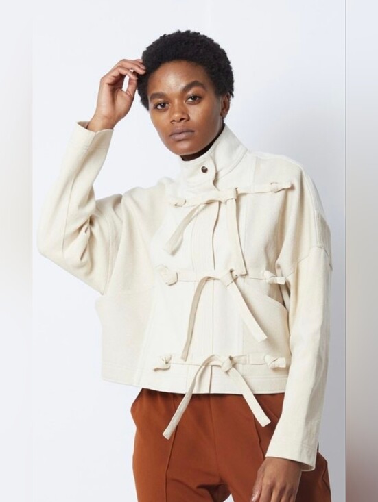 Opening Ceremony Jackets & Blazers - Opening Ceremony The Knot Biker Jacket, XS/S, Cream